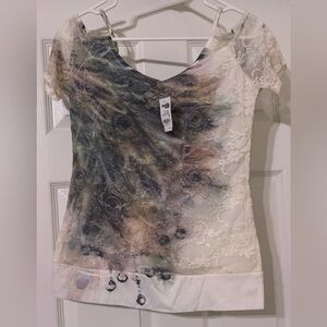 Elegant Lace Overlay Top